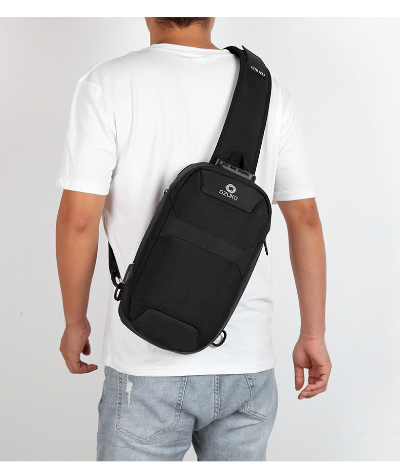 Men's Anti-theft Chest Sports Waterproof Oxford Cloth Shoulder Messenger Bag