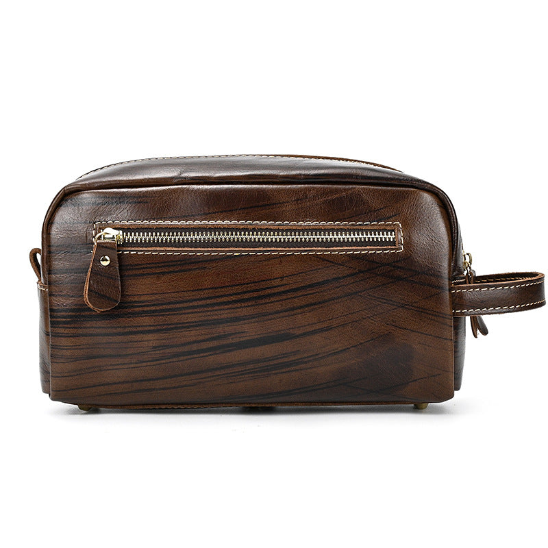 European And American Style Men's Crazy Horse Leather Clutch